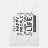 Happy Life with Faith – Proverbs 15:15 Art キッチンタオル (縦)
