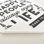 Happy Life with Faith – Proverbs 15:15 Art シェルパブランケット (3/4)