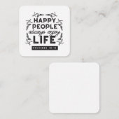 Happy Life with Faith – Proverbs 15:15 Art ノートカード (正面/裏面)