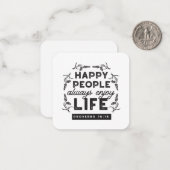 Happy Life with Faith – Proverbs 15:15 Art ノートカード (正面/裏面インサイチュ)