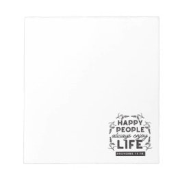 Happy Life with Faith – Proverbs 15:15 Art ノートパッド