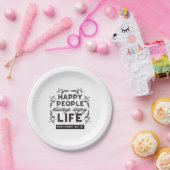 Happy Life with Faith – Proverbs 15:15 Art ペーパープレート (パーティー)