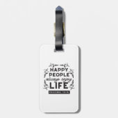 Happy Life with Faith – Proverbs 15:15 Art ラゲッジタグ (裏面縦)
