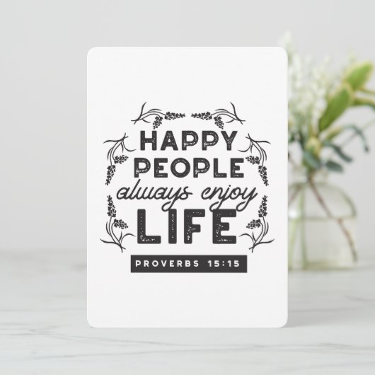 Happy Life with Faith – Proverbs 15:15 Art 招待状 (スタンド正面)