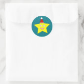 Happy Little Christmas Starスタンプ ラウンドシール (バッグ)