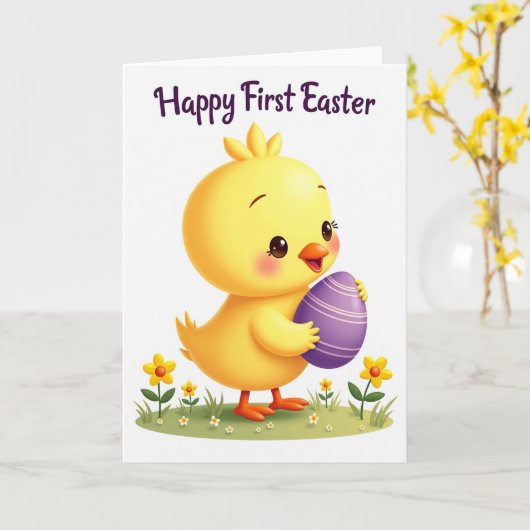 Happy Little Fowl Celebration Card カード (黄色い花)