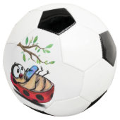 Happy Little Ladybug with Phone - Cartoonスケッチ サッカーボール (3/4)