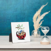 Happy Little Ladybug with Phone - Cartoonスケッチ フォトプラーク (インサイチュ)