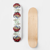 Happy Little Ladybugs with Phone – 漫画スケッチ スケートボード (正面)