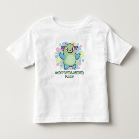 Happy Little Monster Friend トドラーTシャツ (正面)