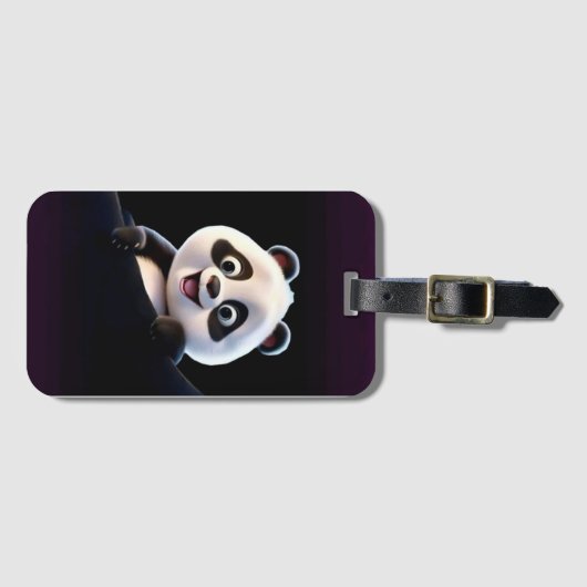 Happy Little Panda ラゲッジタグ (正面横)