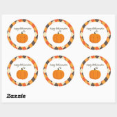 Happy Little Pumpkin Party Favy Stickers ラウンドシール (シート)