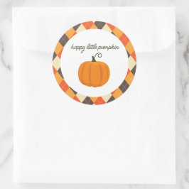 Happy Little Pumpkin Party Favy Stickers ラウンドシール