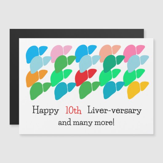 Happy Liver-versary & Many Magnet Card (正面/裏面)