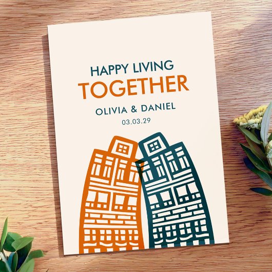 Happy living Together 新住所カード 市区 招待状