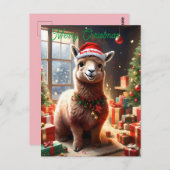 Happy Llama Christmas, Christmasポストカード ポストカード (正面/裏面)