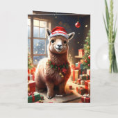 Happy Llama Christmas, Christmas Card カード (裏面)