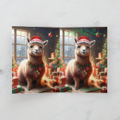 Happy Llama Christmas, Christmas Card カード (内部)