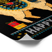 Happy Llamakah Funny Ugly Hanukkah Sweater Llama P ポスター (角)