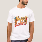 Happy Lohri Traditional Dhol & Harvest T-Shirt Tシャツ (正面)