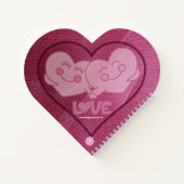 Happy Love Hearts Spiral Notebook ノートブック (裏面)