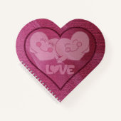 Happy Love Hearts Spiral Notebook ノートブック (正面)