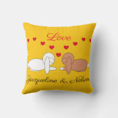 Happy, Loving Rabbits:  Yellow クッション (裏面)