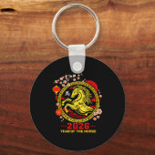 Happy Lunar Chinese New Year Of The Horse 2026 Zod キーホルダー (正面)