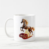 Happy Lunar New Year Majestic Golden Horse  コーヒーマグカップ (左)