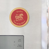 Happy Lunar New Year of the Horse Lucky Clouds マグネット