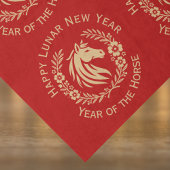 Happy Lunar New Year of the Horse Wreath Flowers 薄葉紙