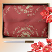 Happy Lunar New Year of the Horse Wreath Flowers 薄葉紙