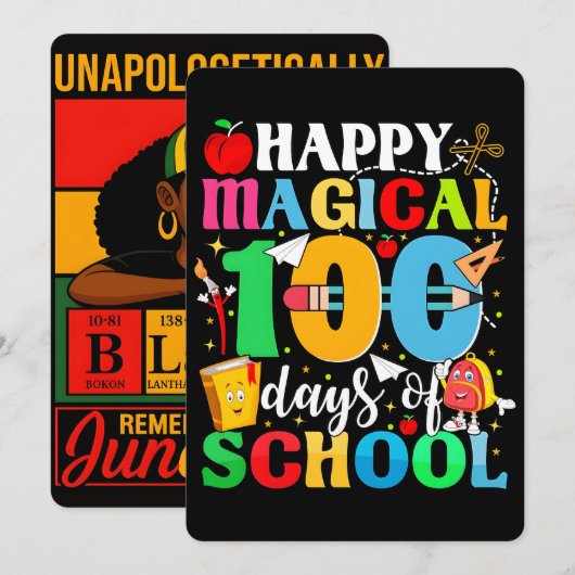 Happy magical 100 days school 2026 ポスター  シーズンカード (正面/裏面)