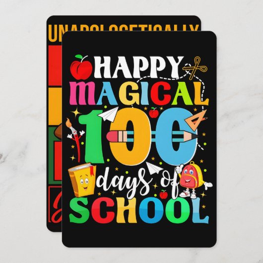 Happy magical 100 days school 2026 Poster シーズンカード (正面/裏面)
