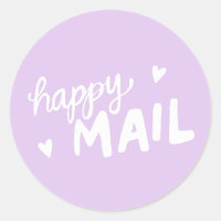 Happy Mailの封筒の郵便料金と包装シール