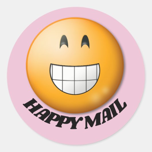 HAPPY MAILスマイル ラウンドシール (正面)