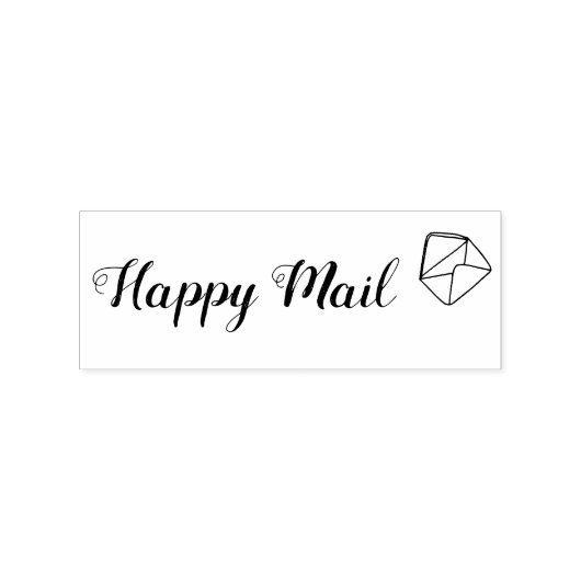 Happy Mail装飾切手 ラバースタンプ (インプリント)