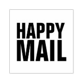 HAPPY MAIL おもしろい MAIL MAIL MAIL Wood Art Stamp ラバースタンプ (インプリント)