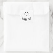 Happy Mail Face Smile スクエアシール (バッグ)