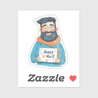 Happy Mail, Man Sticker シール