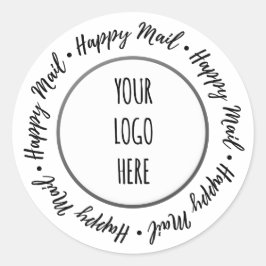 Happy Mail Shopブランディング・ホワイトV2 ラウンドシール