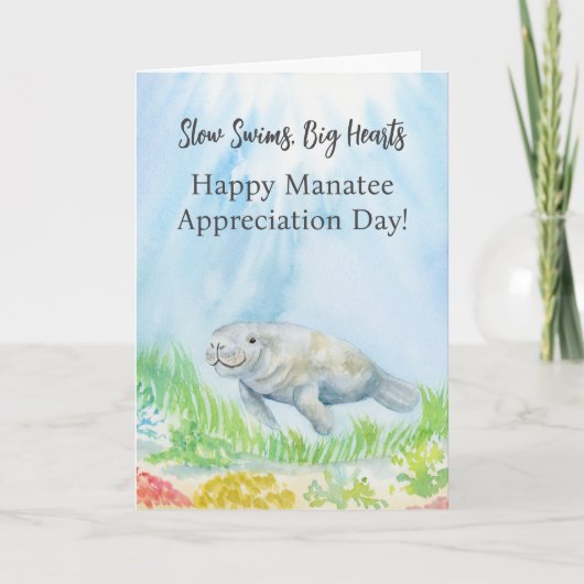 Happy Manatee Appreciation Day カード (正面)