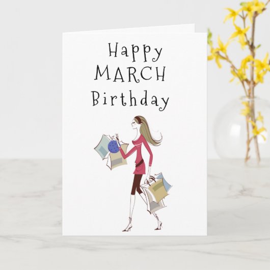 HAPPY ***MARCH***カード用**誕生日** カード (黄色い花)