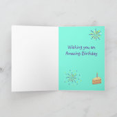 Happy March Birthday Folded Greeting Card カード (内部)