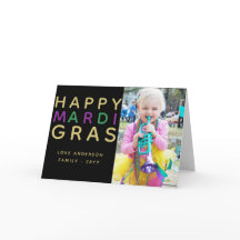 Happy Mardi Gras – 家族の写真カードを追加
