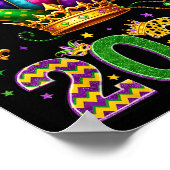 Happy Mardi Gras 2026 Jester Hat Men Women Kid Car ポスター (角)