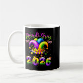 Happy Mardi Gras 2026 Jester Hat New Orleans Men W コーヒーマグカップ (左)
