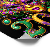 Happy Mardi Gras 2026 Jester Hat New Orleans Men W ポスター (角)