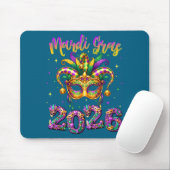Happy Mardi Gras Carnival 2026 Jester Hat Men Wome マウスパッド (マウス)