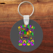 Happy Mardi Gras Carnival Mardi Gras 2026 Jester M キーホルダー (正面)